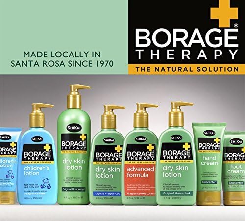 ShiKai Borage Therapy Advanced Formula Body Moisturizer (8oz, Pack of 2) | Fragrance Free | Hydrating Lotion for Dry Hands & Body | with Oatmeal, Shea