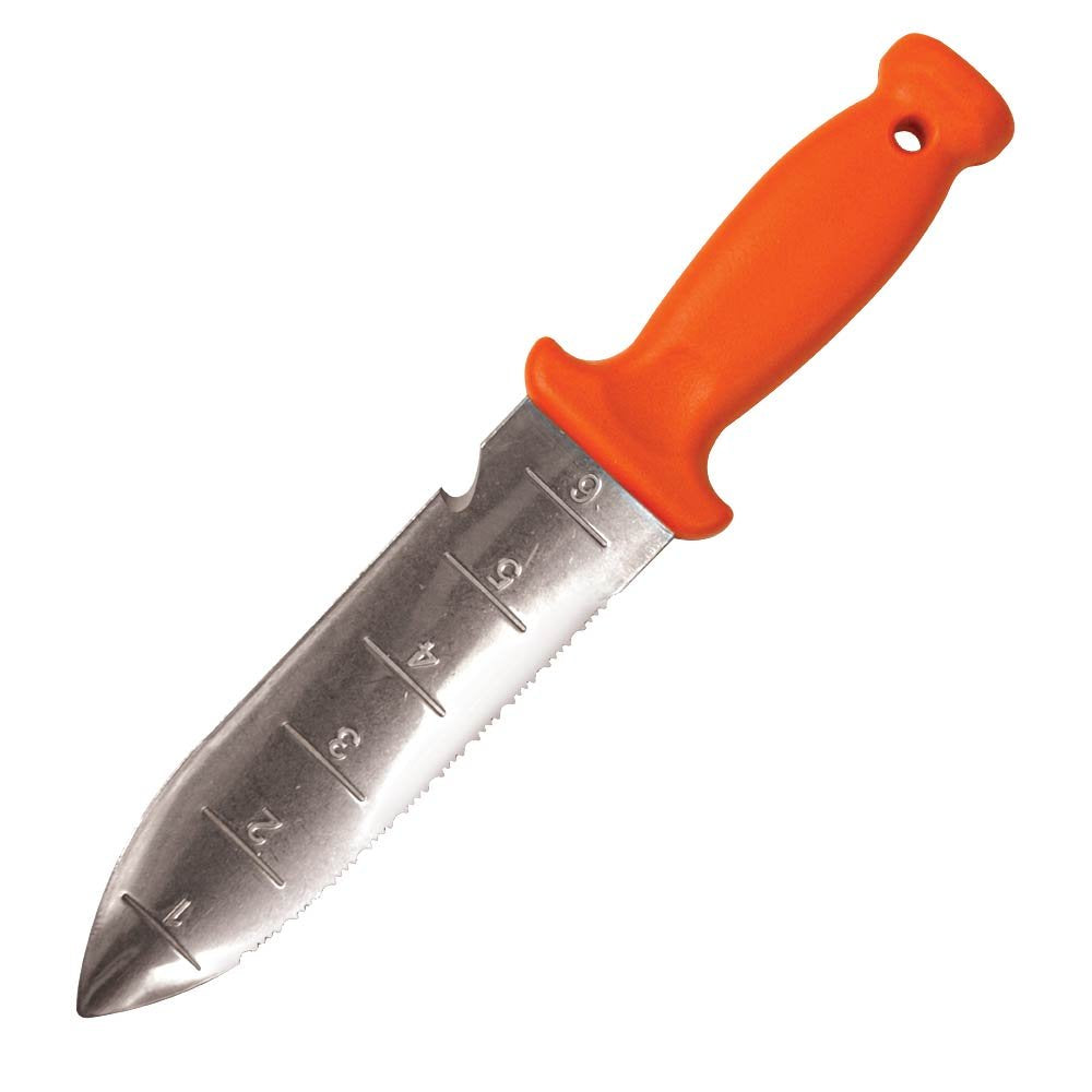 A.M. Leonard Deluxe Soil Knife, Orange – Hori Hori with 6-Inch SS Blade