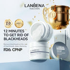 LANBENA Nose Strips for Blackheads (1.76 Oz), 100 pcs Nose Plants Pore Strips, Blackhead Remover Mask, NOTE: Place Bottle in Boiling Water for 5 min to Soften Dry/Solid Cream