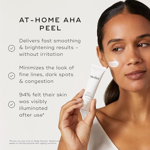 Medik8 Sleep Glycolic - Exfoliating Glycolic Acid At Home Face Peel - Overnight AHA Anti-Aging Skin Treatment - Glycerin and Korean Clover - 1.0 oz