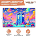 Tardis in Space (Stitched) - Doctor Who, MTG Playmat - Compatible with Magic The Gathering Playmat - Play MTG, YuGiOh, TCG - Original Play Mat Art Designs & Accessories