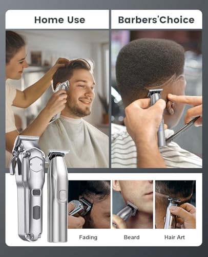 Romanda Clippers and Trimmers Set, Hair Clippers for Men Cordless,Mens Clippers and Grooming Set,Barber Clippers Set