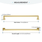 HOME EDIT 5 Pack 10 Inch Brushed Gold Cabinet Handles Solid Zinc Alloy Pulls for Kitchen Cupboard & Drawer Hardware