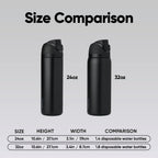 Owala FreeSip Stainless Steel Water Bottle 32 oz Very, Very Dark