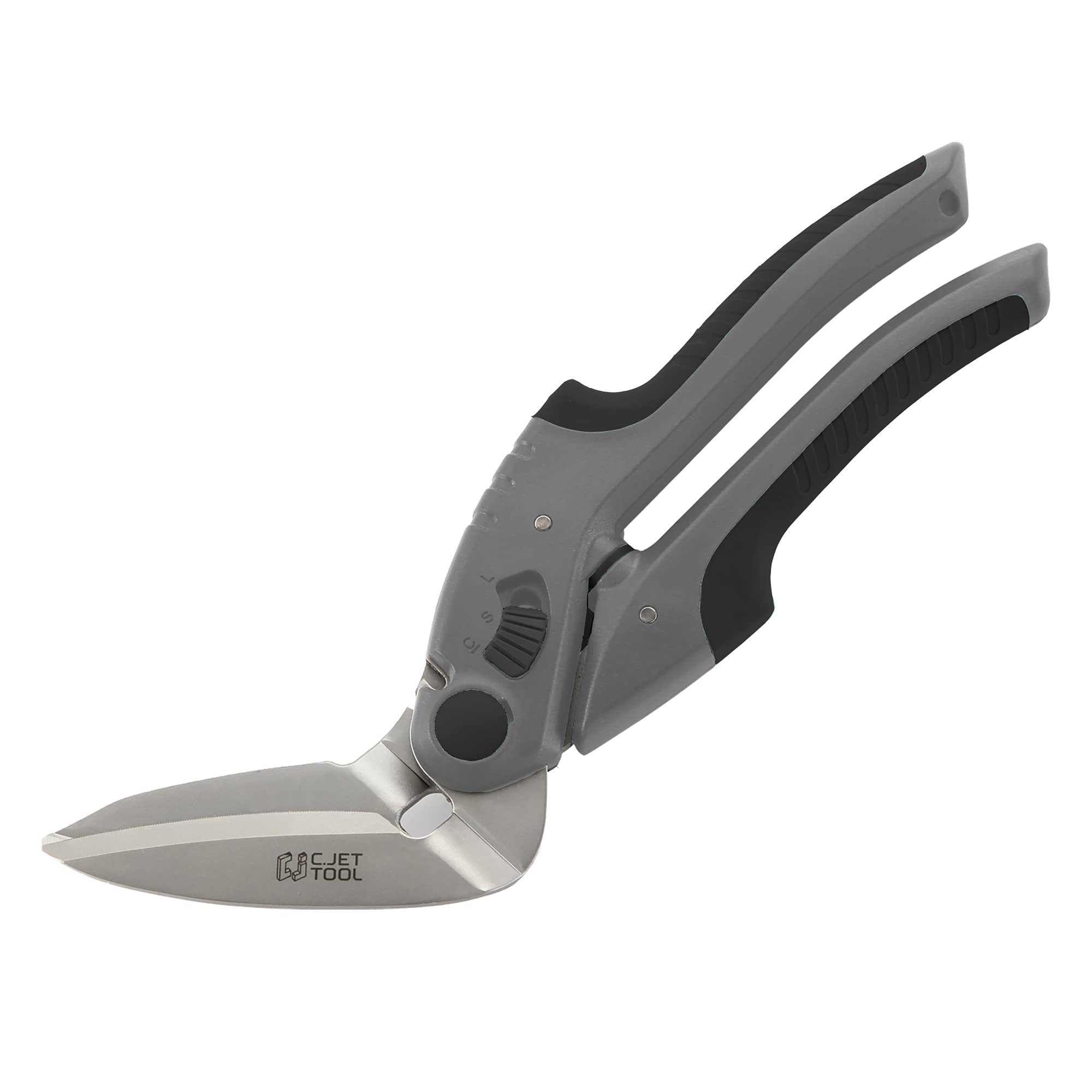 C.JET TOOL 10" Heavy Duty Scissors - Carpet Cutter, Industrial Multipurpose for Cardboard, Leather, Pruning, Gardening - Professional Soft Grip Stainless Steel (Black)