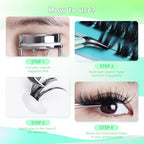 12rows-Large Tray Mixed 8-10-12-14-16mm/Mixed 14-15-16mm/Mixed14mm-16mm/Mixed 18-20mm Wide Stem Individual False Eyelashes Dramatic Black Cluster Eyelashes (Lashes Kit-12-14MM)