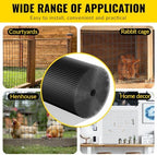 Hardware Cloth PVC Coated Wire Mesh 48'' x 50' 1/2inch Mesh Black Vinyl Coated Fence Chicken Wire Fencing 19 Gauge Chain Link Fence for Chicken Coop, Animal Control,Gutter Guard, and Home Improvement