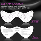 10 Pcs Purple-Silver Dual-Tone Glitter Freckles, Double Colors Glitter Face Tattoo, Waterproof Face Sparkle, Long-Lasting 48h Freckles for Women