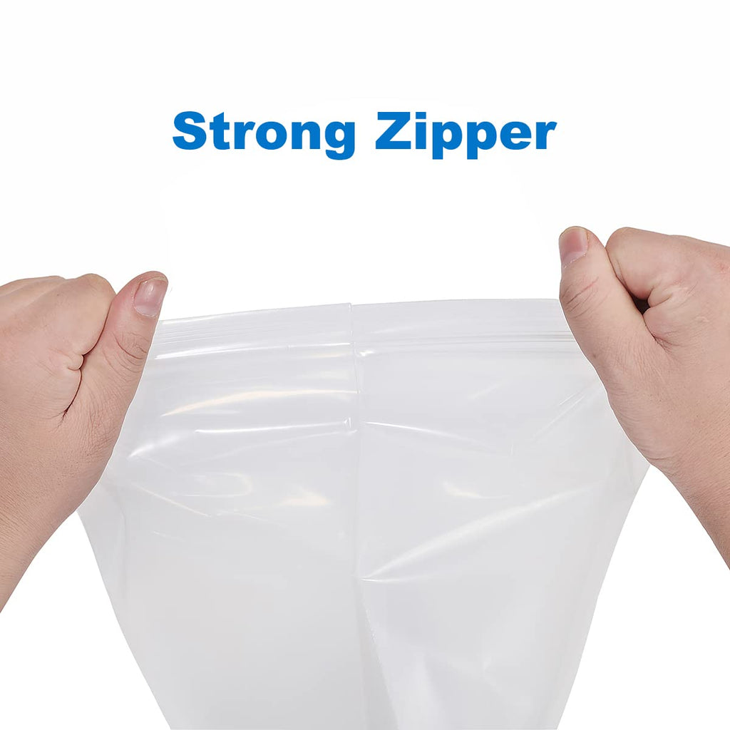 Somoga 20 PCS 13" x 15" Thick 5 Mil Large Clear Zip Poly Bags Plastic Reclosable Zip Seal Lock Bags Heavy-Duty 2 Gallon Clothing T-Shirts Shoes Toys Zipper Bag