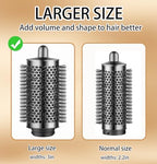 Large Round Volumizing Brush for Dyson Airwrap Attachments Bigger Round Brush Attachment for Dyson Air Wrap Styler HS05 HS01, Fluff up and Volumize for Styling (Iron)
