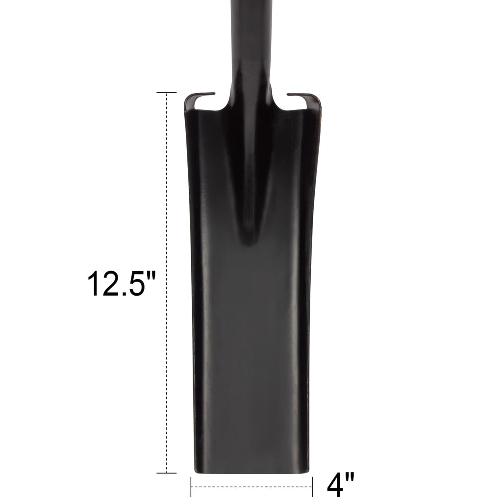 VNIMTI Trench Shovel for Clean Trenches, 4-Inch Trenching Shovel with Fiberglass Handle, 58 Inches