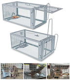 2 Packs Humane Rat Trap, Mouse Traps Indoor, Small Rodent Animal-Chipmunk, Squirrel and Other Live Animal Cage Catch and Release