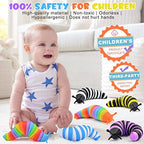 Cevioce Sensory Slug Fidget Toys - 6 Pcs Cute Autism Sensory Toys for Autistic Children & Kids Party Favors, Age 3+