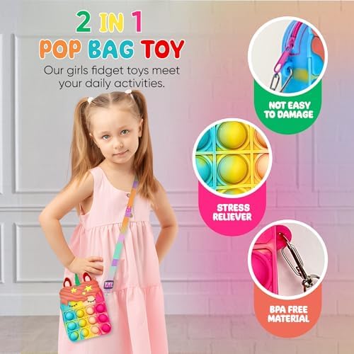 120 Pcs Fidget Toys Pack, Pop Sensory Party Favors Set Gifts for Kids Adults Boy Girl Stocking Stuffers Autistic Bulk Goodie Bag Filler Treasure Box Classroom Prizes School