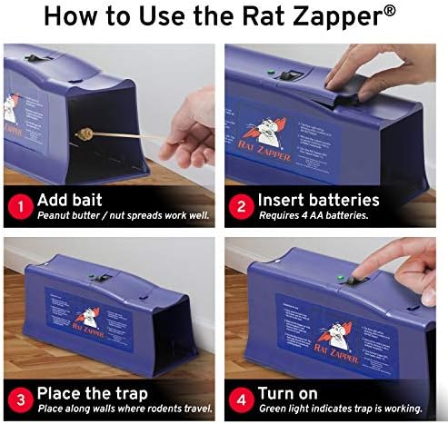 Rat Zapper RZC001-4 Wishing Zapper RZC001 Classic Rat Trap (Pack of 4), 4 Pack, Purple