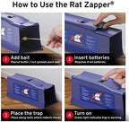 Rat Zapper RZC001-4 Wishing Zapper RZC001 Classic Rat Trap (Pack of 4), 4 Pack, Purple