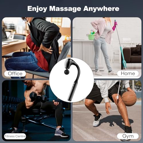 Fronnor Massage Gun with Extended Handle Revolutionary U-Shaped Back Massager for Pain Relief Deep Tissue Body Massager for Neck,Shoulder,Leg-Reach Every Muscle with Ease