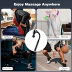 Fronnor Massage Gun with Extended Handle Revolutionary U-Shaped Back Massager for Pain Relief Deep Tissue Body Massager for Neck,Shoulder,Leg-Reach Every Muscle with Ease