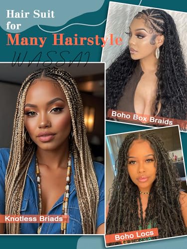 Ginger Bohemian Braiding Hair Deep Wave Bulk Hair for Braiding No Weft Hair Curls for Boho Braids Wet and Wavy Curly Bundles for Braiding Hair Extensions 2 Bundle 200g 18 Inch Water Wave, 350