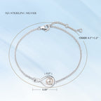 FANCIME White Pearl Bracelets June Birthstone Bracelet for Women Sterling Silver Infinity Link Bracelet Fine Jewelry Anniversary Birthday Mothers Day Gifts for Mom Her, Chain 6.7+1.2"
