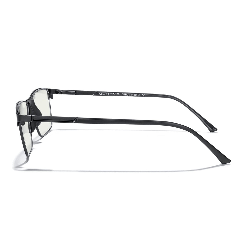MERRY'S Fashion Blue Light Blocking Glasses - Reading Glasses Metal Frame Spring Hinge Readers for Men Eyeglasses