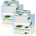 Sky Organics - Gentle Clean Face Towels (2-Pack) - 100 XL Single-Use Face Wipes - Ultra Soft & Dual Textured - Disposable Face Towel - Makeup Remover Wipes - Cruelty Free - Skin Care Tools - Self Care