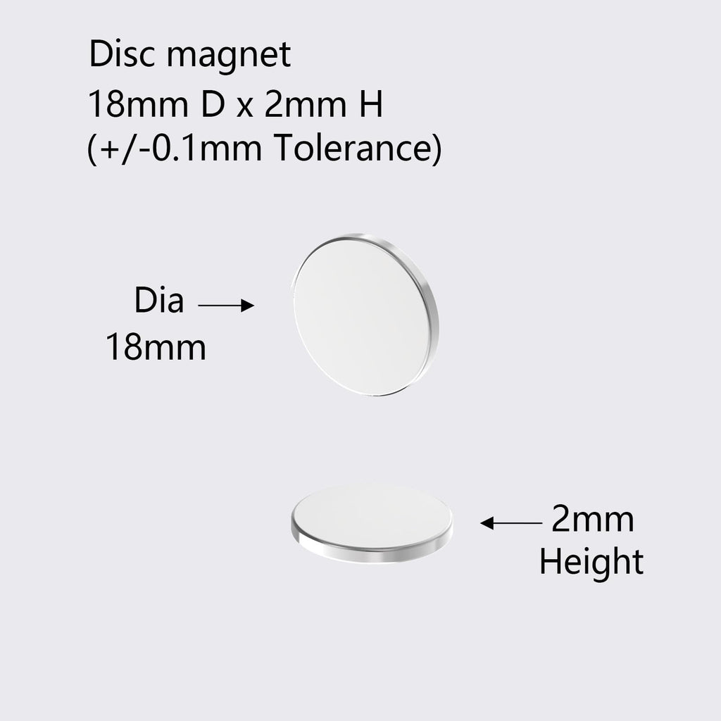AplysiaTech N52 Self Adhesive Super Strong Neodymium Disc Magnets-18x2mm - 24 Pack, Powerful Rare Earth Magnets with 3M 4920 Very-High-Bond Double Side Adhesive Backing, Magnet Stickers