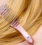 CALISTA Smoothie Hair Brush | Vented Design & Flexible Bristles Work in Wet & Dry Hair | Ergonomic Handle Detangles Without Pulling | Pain-Free Hair Accessories | All Hair Types (Pink)