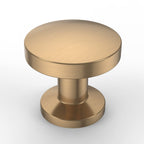 Amerdeco 10 Pack Champagne Bronze Cabinet Knobs Single Hole Cabinet Pulls Round Kitchen Cabinet Knobs Drawer Knobs Dresser Knobs and Pulls for Bathroom Cabinets ZH0051