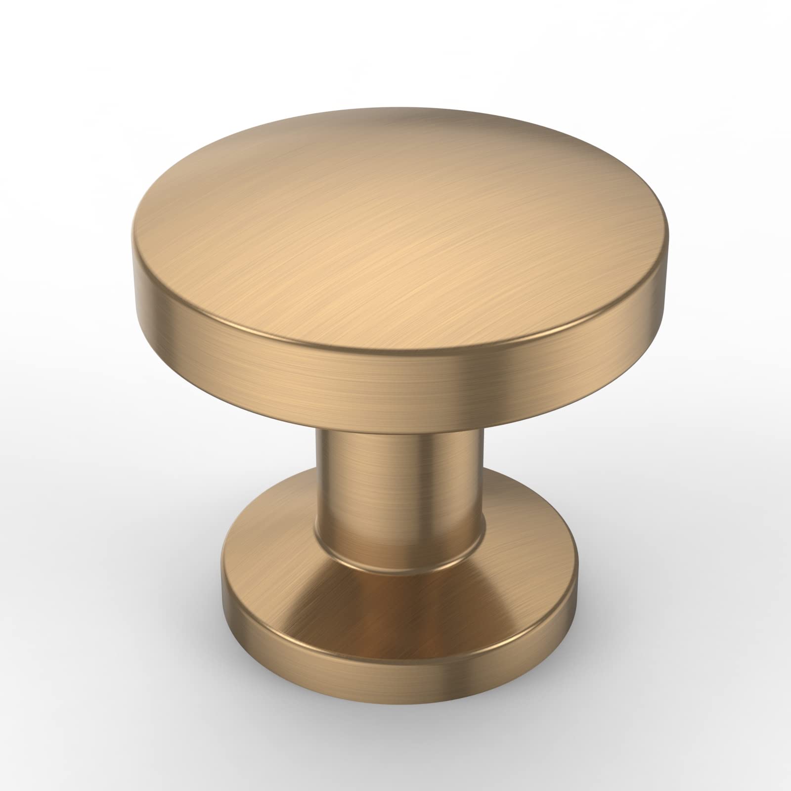 Amerdeco 10 Pack Champagne Bronze Cabinet Knobs Single Hole Cabinet Pulls Round Kitchen Cabinet Knobs Drawer Knobs Dresser Knobs and Pulls for Bathroom Cabinets ZH0051