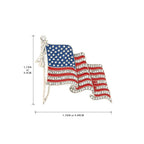 Madison Tyler Patriotic American Flag Brooch Pin 4th of July Jewelry