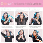 Octocurl Satin Hair Curlers - Heatless Curls Overnight - Headband Curlers for Extra Long Hair (Satin - Black)