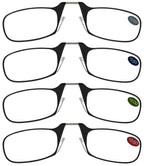 ThinOptics Find Your Strength Clarity Kit Rectangular Reading Glasses, Black, 44.45 mm + 2.5