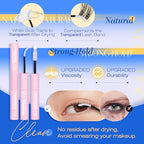 Pawotence Lash Clusters Kit Wispy Clear Band Lash Extension Kit 10-16mm Cluster Eyelash Extensions Kit Individual Lashes Wipsy Eyelash Clusters with Clear Lash Bond and Seal, Lash Tweezers