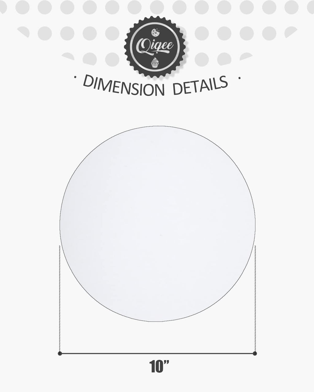qiqee 70-Packs White Cake Boards Round 10 Inch Circles Rounds Base Food-Grade Cardboard Cake Plate（Thinner But Stronger）
