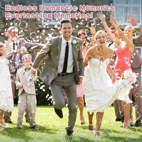 BOMOCO Bubble Gun, 125 Holes Bubble Machine Bubbles for Kids Age 3-12, Bubble Blaster Gun with Bubble Solution Summer Outdoor Bubble Toys Birthday Wedding Party Favors Bubble Maker Blower,Pink