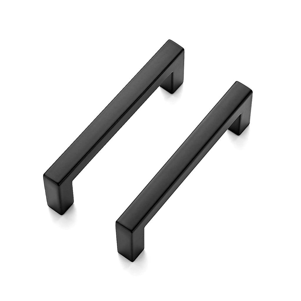 Ravinte 60 Pack 3 Inch Matte Black Square Bar Drawer Handles - Slim Black Cabinet Handles and Black Pulls for Kitchen Cabinet Hardware