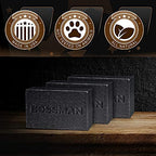 6 Pack Bossman Mens Bar Soap 4-in-1 All Natural Organic Beard Wash, Shampoo, Body Wash, Shaving and Bath Soap - Essential Beard Care, Scent- Eucalyptus and Tea Tree