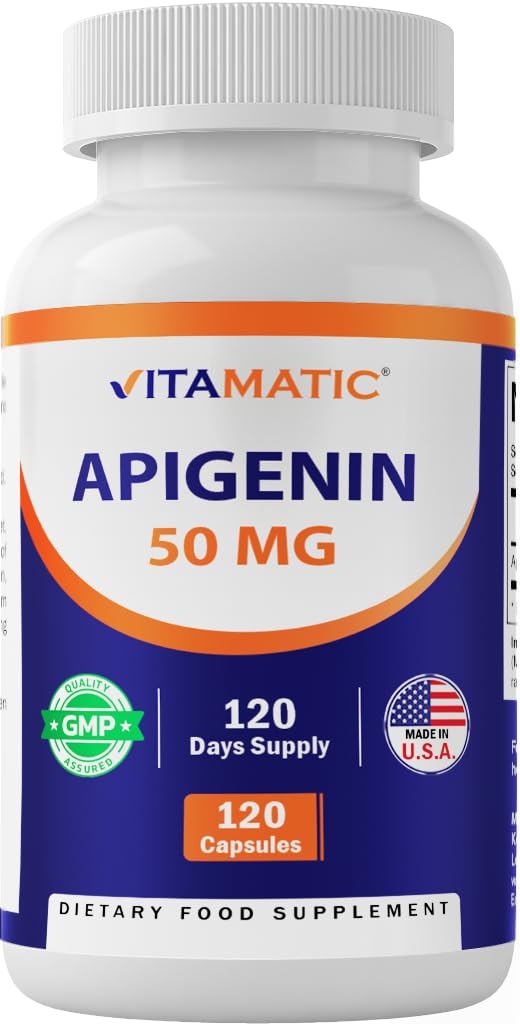 Vitamatic Apigenin 50 mg, 120 Capsules, Made in USA - 2 Pack