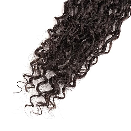 LMZIM 12 inch Goddess Locs Crochet Hair 8 Packs Faux Locs Crochet Hair for Black Women Pre Looped River Locs Crochet Hair with Curly Ends #4