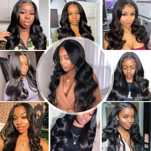 Human Hair Body Wave 3 Bundles 18 20 22 12A Grade 100% Unprocessed Brazilian Virgin Human Hair Body Weave Bundles Double Weft Human Hair Extensions Natural Color for Black Women