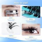 120pcs D Curl Individual Wide Stem Cluster DIY Eye Lashes Extensions Mixed 10-12-14-16mm/14-16-18mm/12-14-16mm Makeup Dramatic Volume Lashes (mixed 10-12-14-16mm)