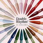 Double Rhythm 28Pcs 0.5Oz Gel Nail Polish Set Same Color Same Bottle Soak Off Gel Polish Kit Nail Art Manicure Salon DIY at Home for Women (Burgundy Green Collection-T24-1)