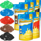 NiToy FlexiSand 11 lbs Moldable Self-Sticking Sand, Never Dries Out Fun for 3 Years and Up Kids Bulk Refill for Sensory Sand Box Toys, Ideal for Shaping, Squeezing Rolling (5kg, Neutral Shades)