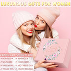 Birthday Gifts for Women Friendship, Rose Relaxing Spa Gifts Basket for Women Self Care Gifts Thank You Gifts Bath Set Valentines Day Gifts for Her Mom Sister Friends Wife Daughter Teacher Girlfriend