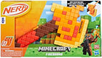 Nerf Minecraft Firebrand, Dart Blasting Axe, 6 Nerf Elite Foam Darts, Design Inspired by Minecraft Axe in The Game, Pull Down Priming, Minecraft Toys