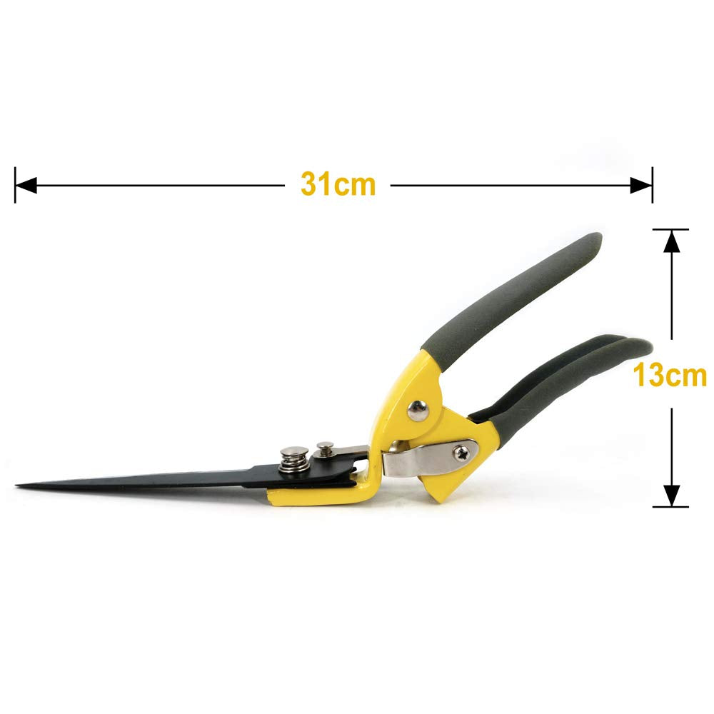 JARDINEER Sharp Grass Shears, Grass Clippers Handheld, Manual Grass Cutter Edging Shears for Lawn Garden