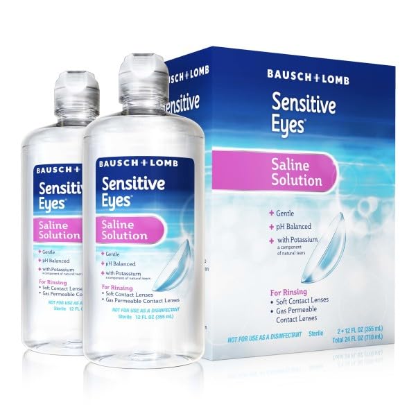 Bausch and Lomb Sensitive Eyes Saline Solution -- 24- oz Per Box (Value Pack of 4)