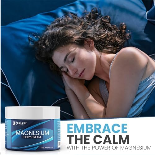 Magnesium Cream - Support for Sleep, Leg Cramps, Joint Support, & Muscle Soreness - Maximum Strength Magnesium Lotion with Arnica, Shea Butter, Lavender Essential Oil - Made in USA - 4oz