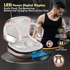 Wireless Earbuds, Sports Bluetooth Headphones, 80Hrs Playtime Ear Buds with LED Power Display, Noise Canceling Headset, IPX7 Waterproof Earphones for Workout/Running Rose Gold